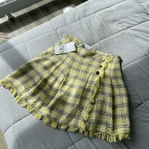 Zara Tweed Mini Skirt small